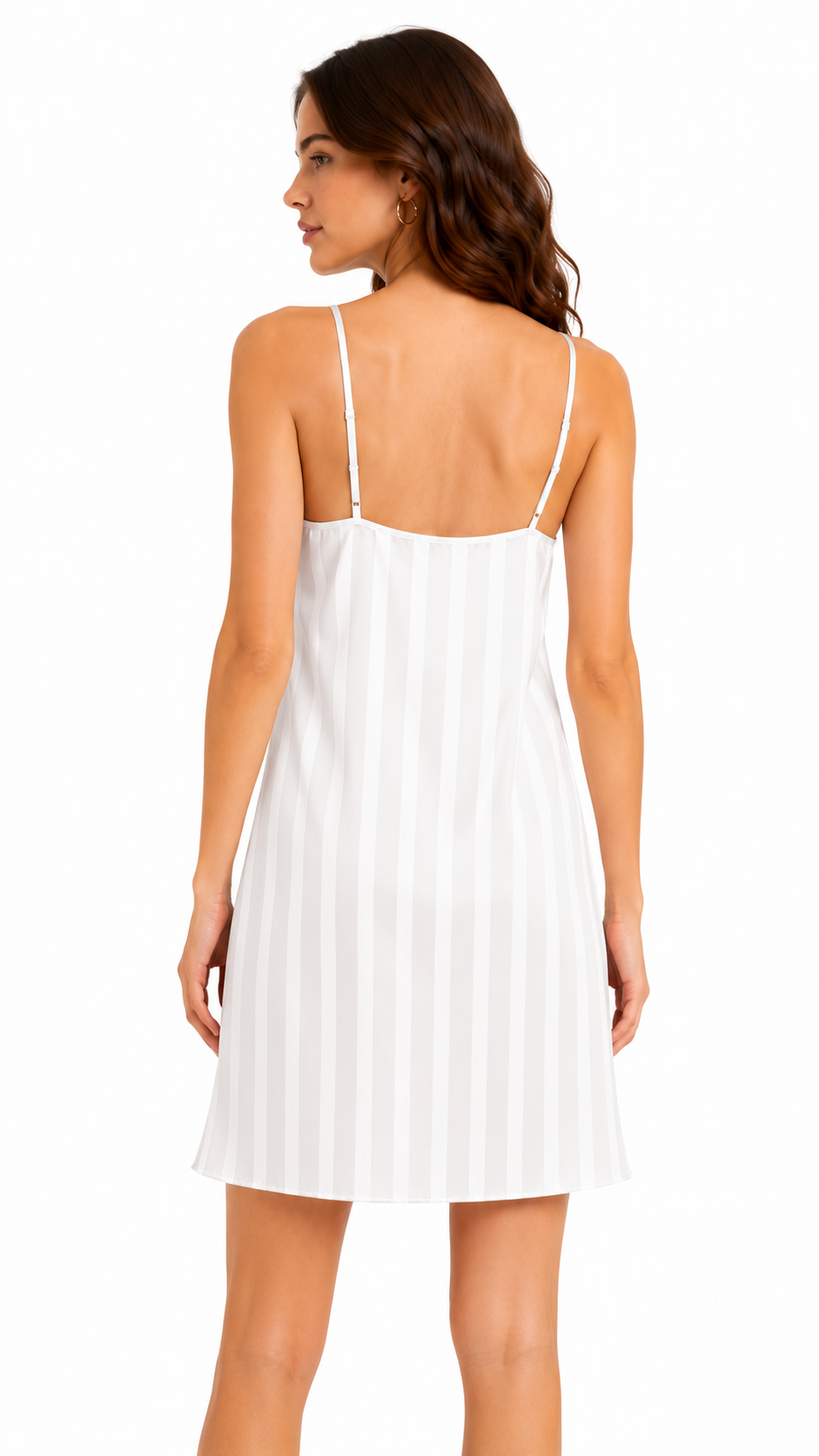 Ivory Lines Slip Dress