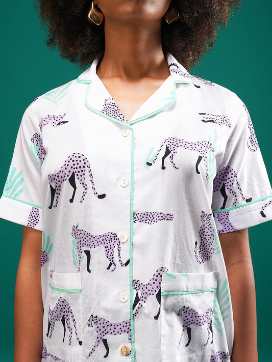 Wild Mauve Cotton Pajama Set