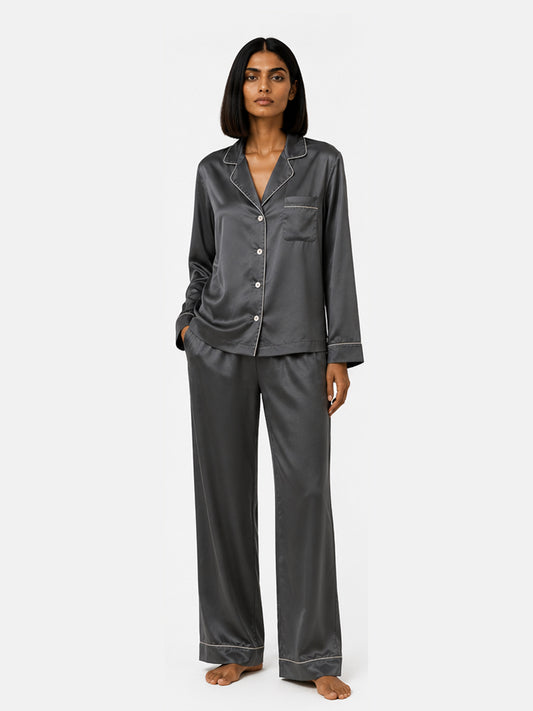 Mercure Satin Classic Pajama Set