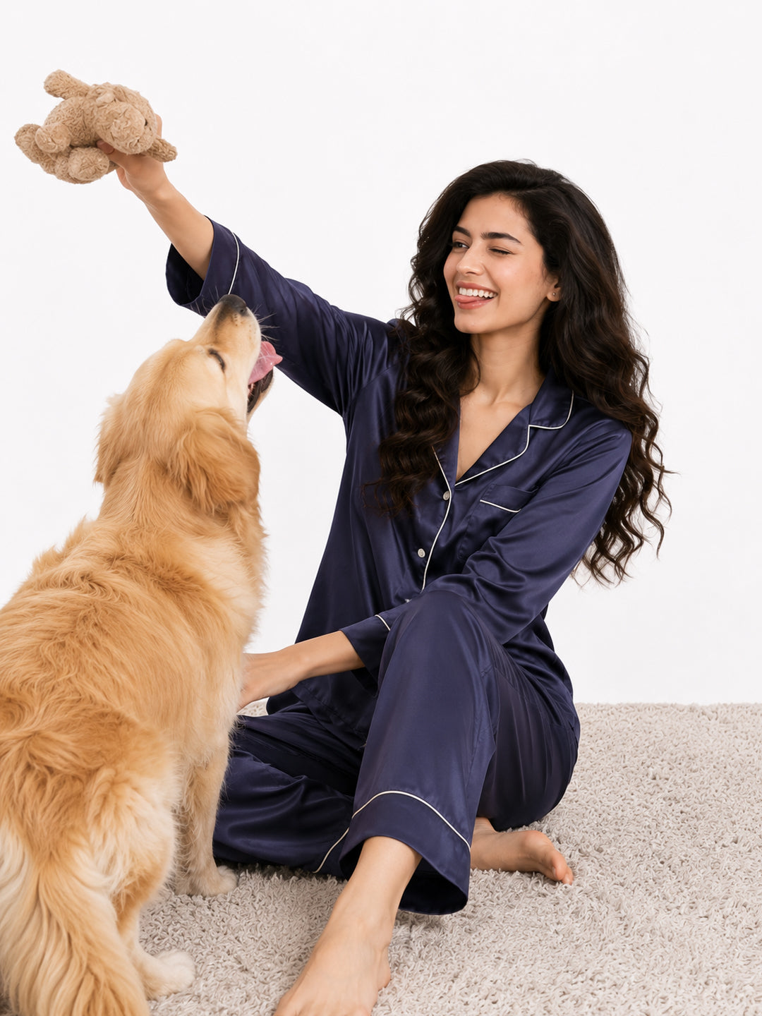 Nocturne Satin Classic Pajama Set