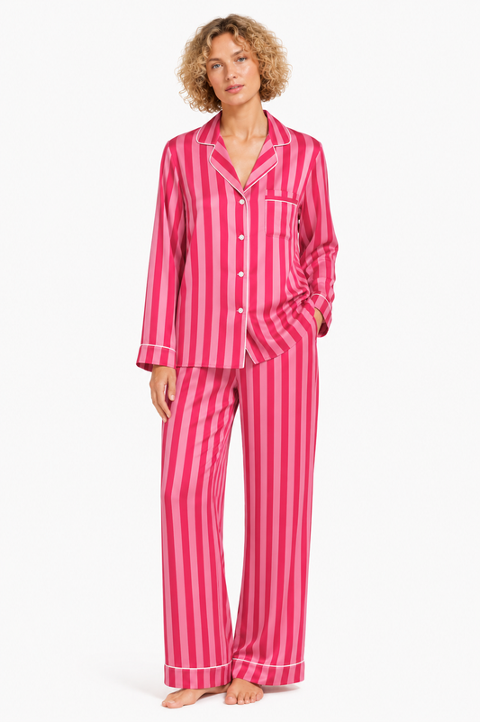 Bonbon Satin Classic Pajama Set
