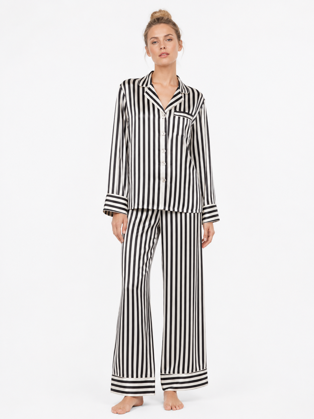Éclipse Satin Classic Pajama Set