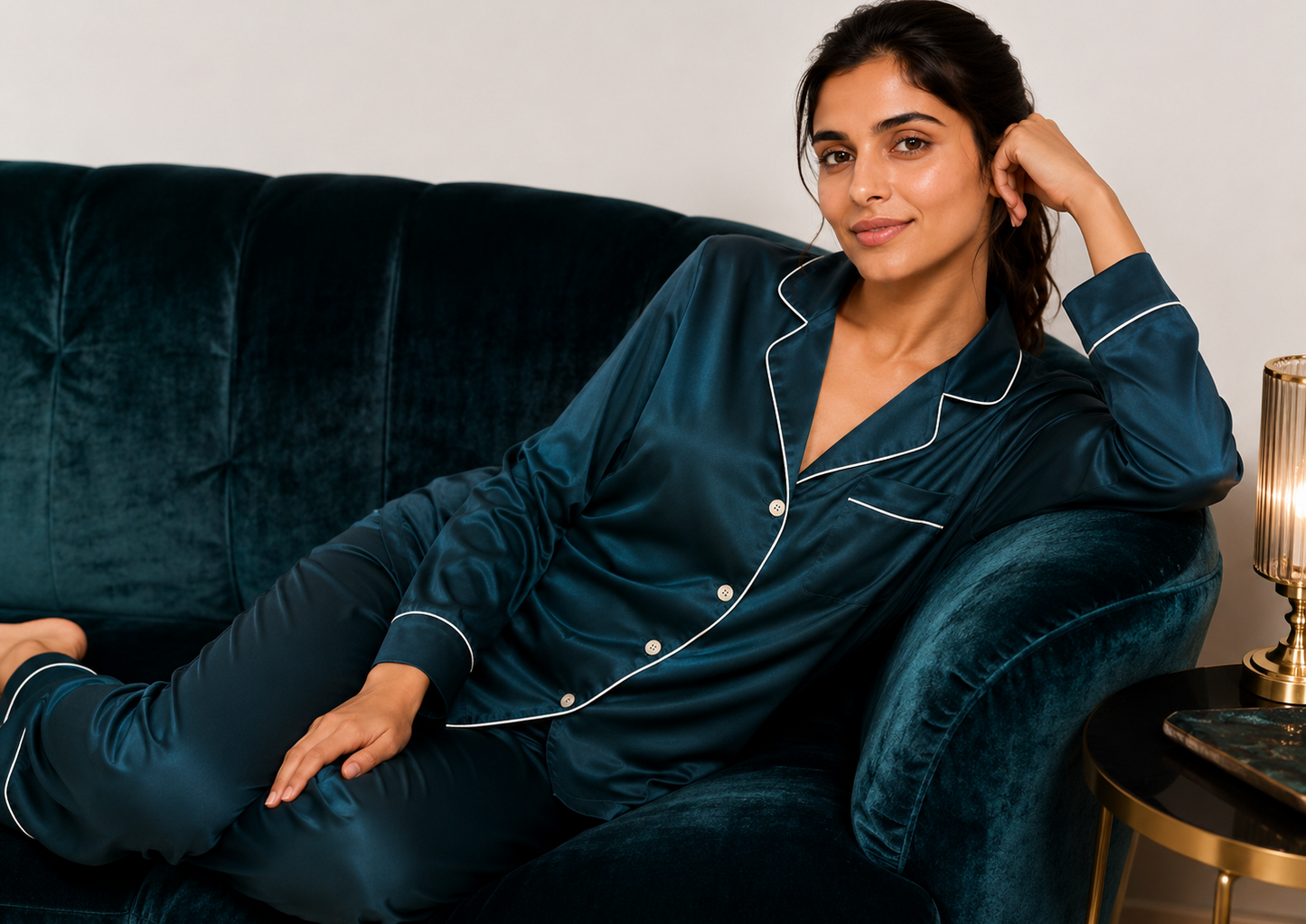 Pelagia Satin Classic Pajama Set