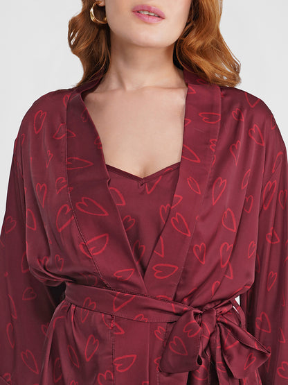 Velvet Heart Satin Set