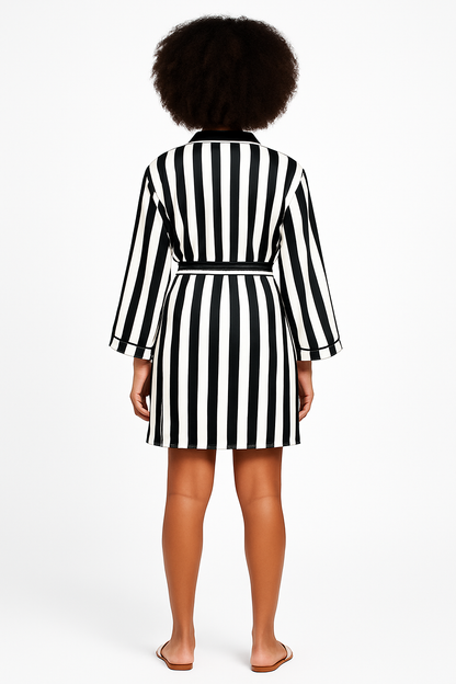 Monochrome Luxe  Robe