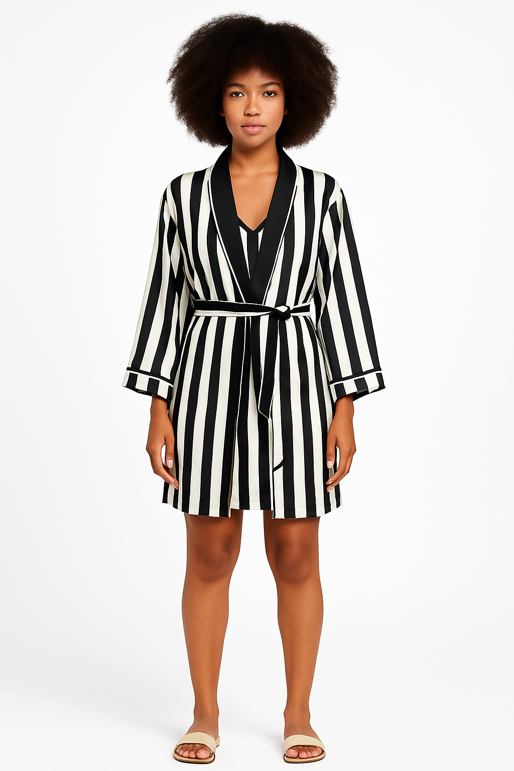 Monochrome Luxe Satin Set
