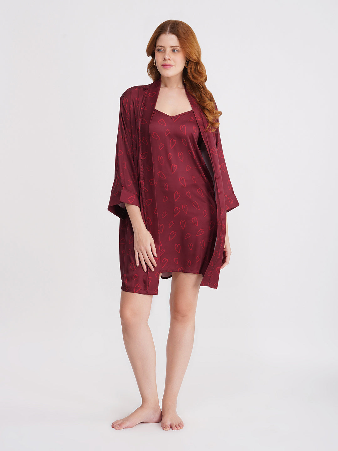 Velvet Heart Satin Set