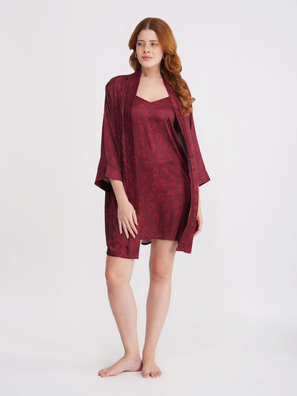 Velvet Heart Satin Set