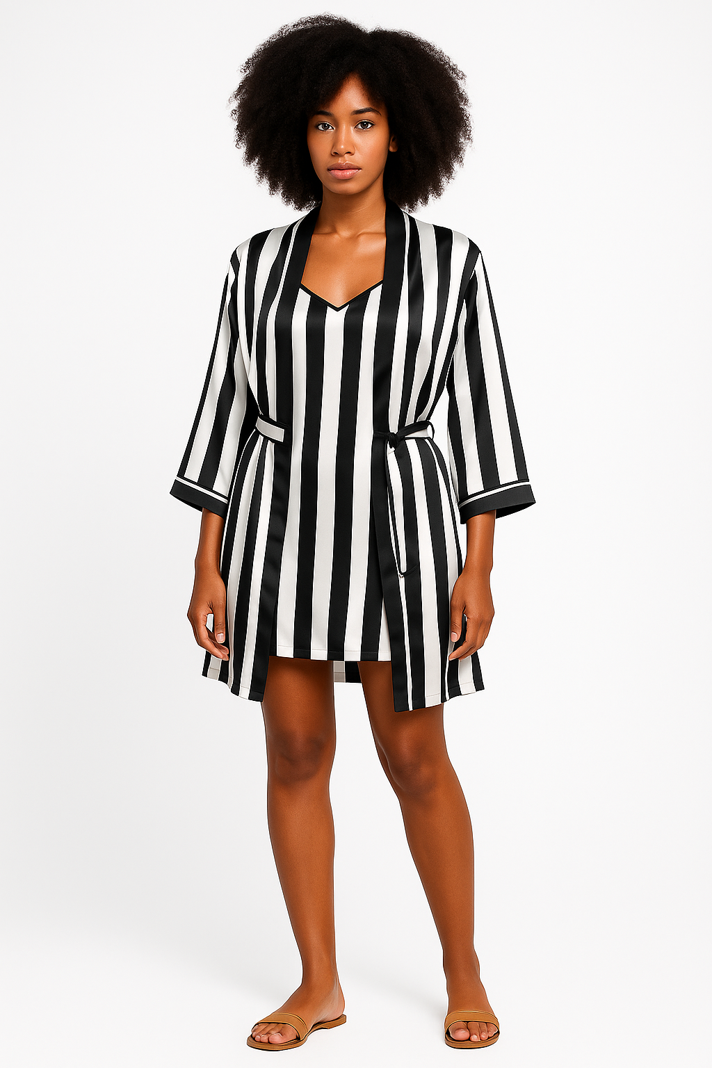 Monochrome Luxe Satin Set