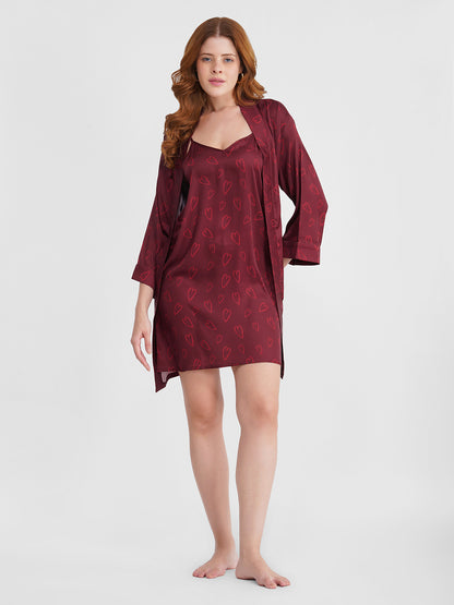 Velvet Heart Satin Set