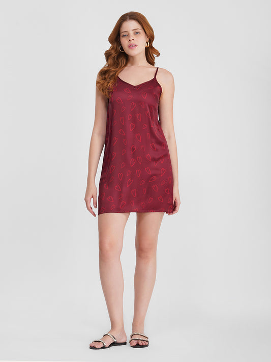 Velvet Heart Slip Dress