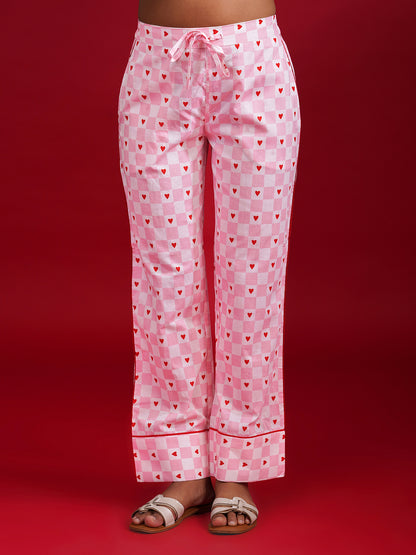 Sweetheart Checks Cotton Pajama Set