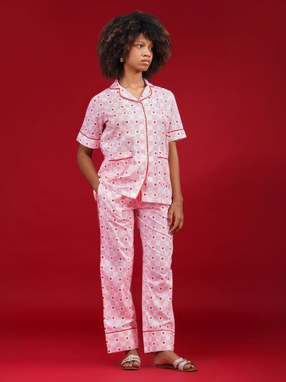 Sweetheart Checks Cotton Pajama Set