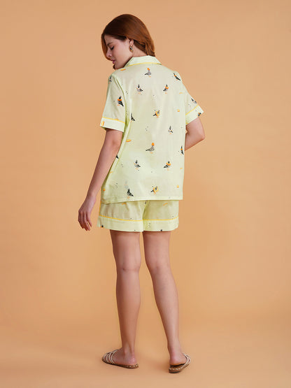 Birdie Brunch Cotton Shorts Set