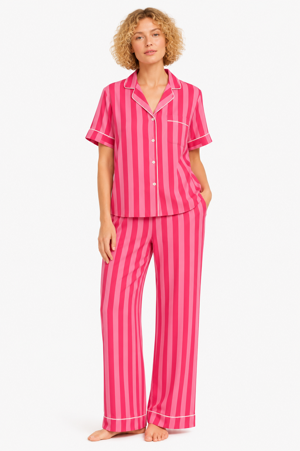 Bonbon Satin Pajama Set
