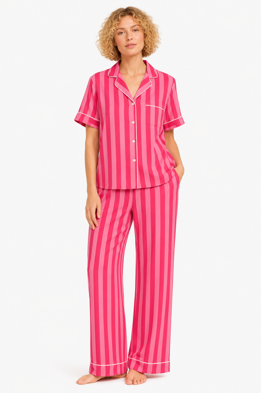 Bonbon Satin Pajama Set