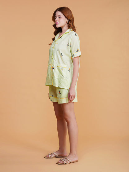 Birdie Brunch Cotton Shorts Set