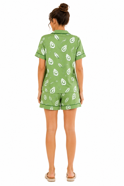 Avocado Bliss Cotton Short Set