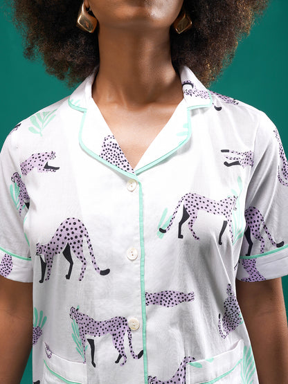 Wild Mauve Cotton Shorts Set