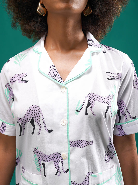 Wild Mauve Cotton Shorts Set