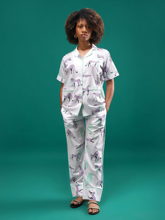 Wild Mauve Cotton Pajama Set