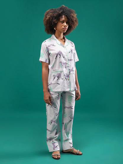 Wild Mauve Cotton Pajama Set