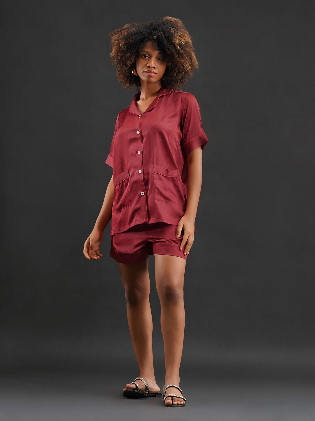 Velvet Heart Shorts Set