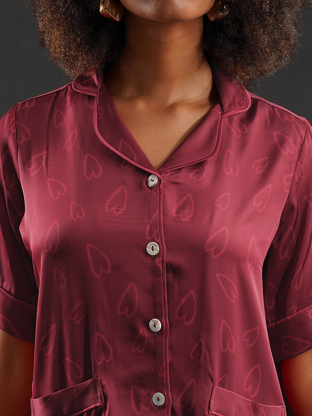 Velvet Heart Shorts Set