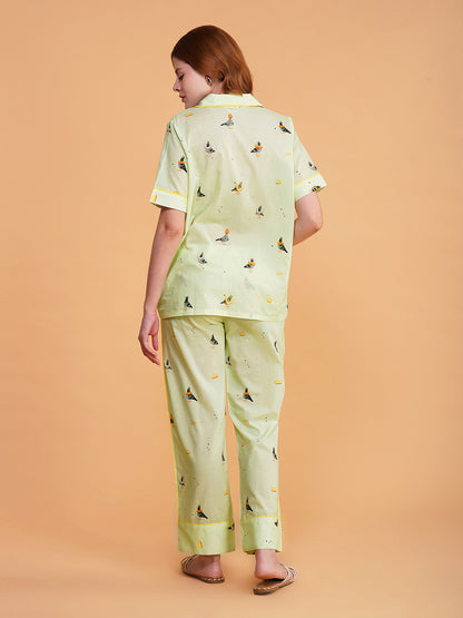Birdie Brunch Cotton Pajama Set