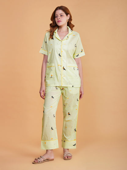 Birdie Brunch Cotton Pajama Set