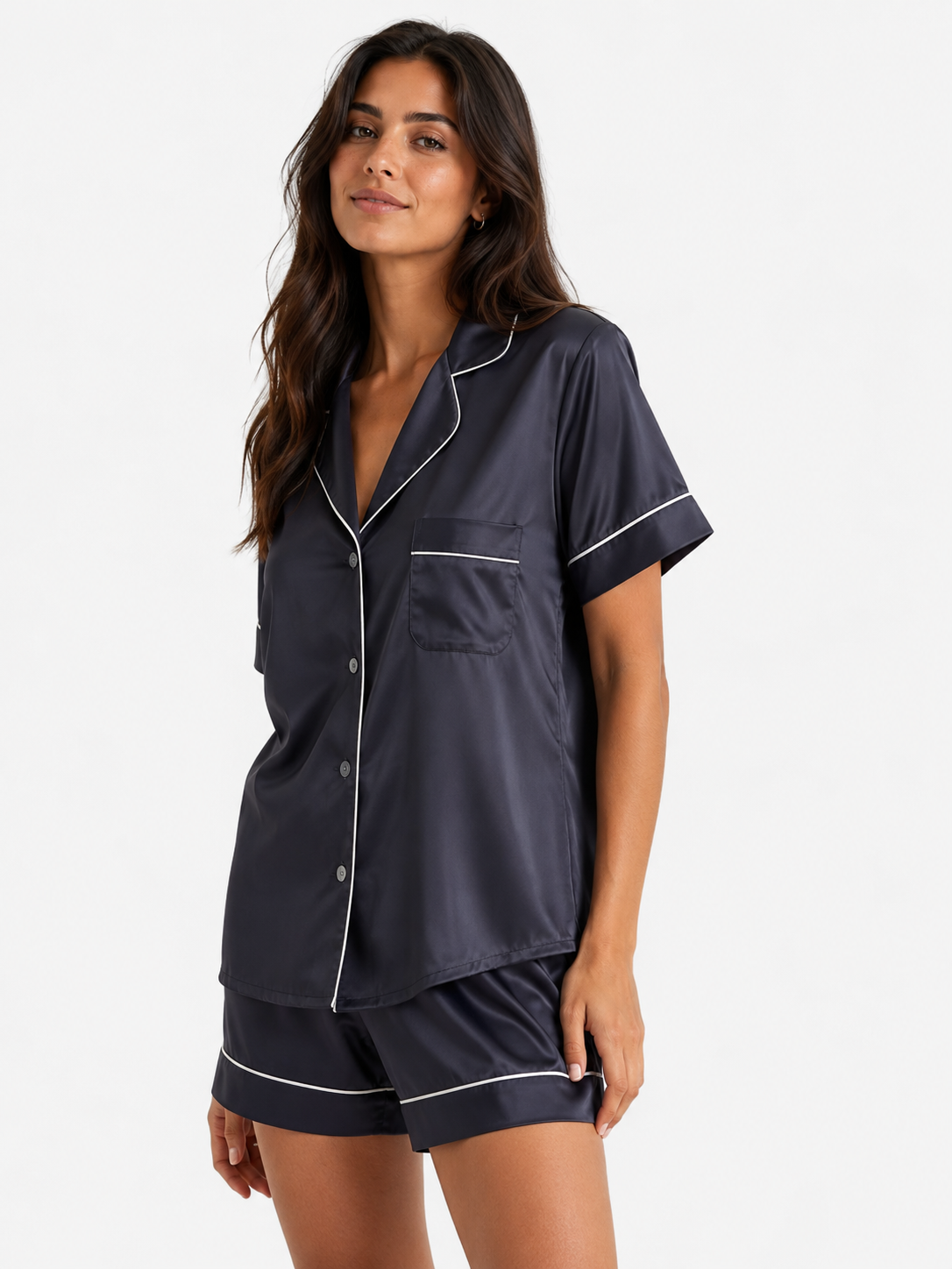 Nocturne Satin Shorts Set