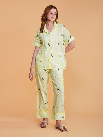 Birdie Brunch Cotton Pajama Set