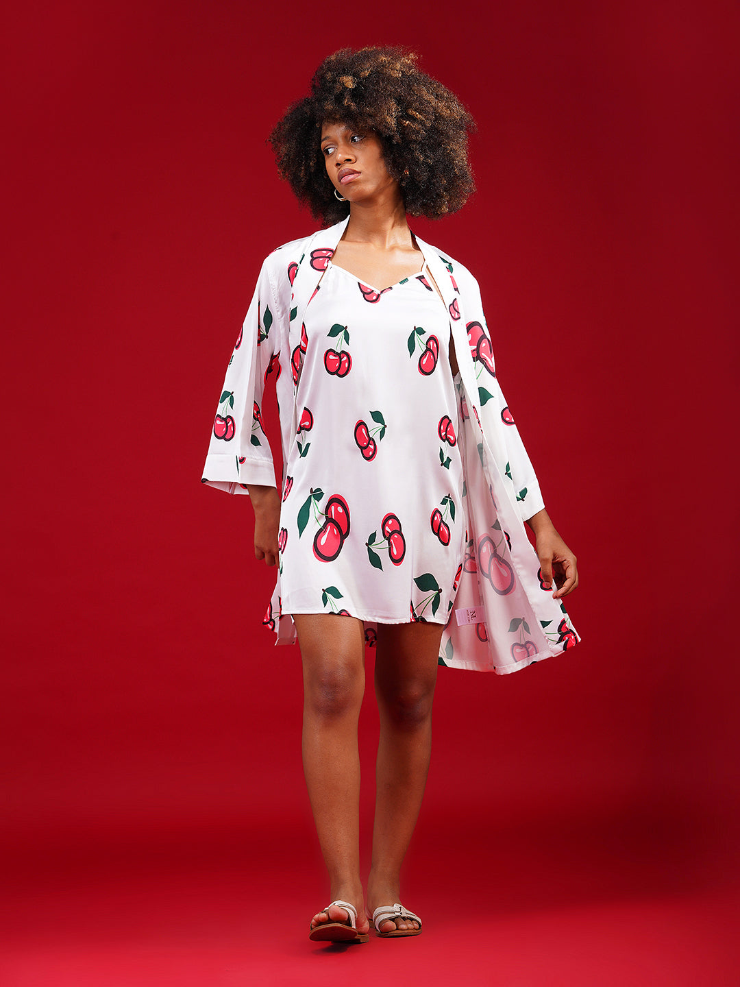 Cherry Pop Satin Set