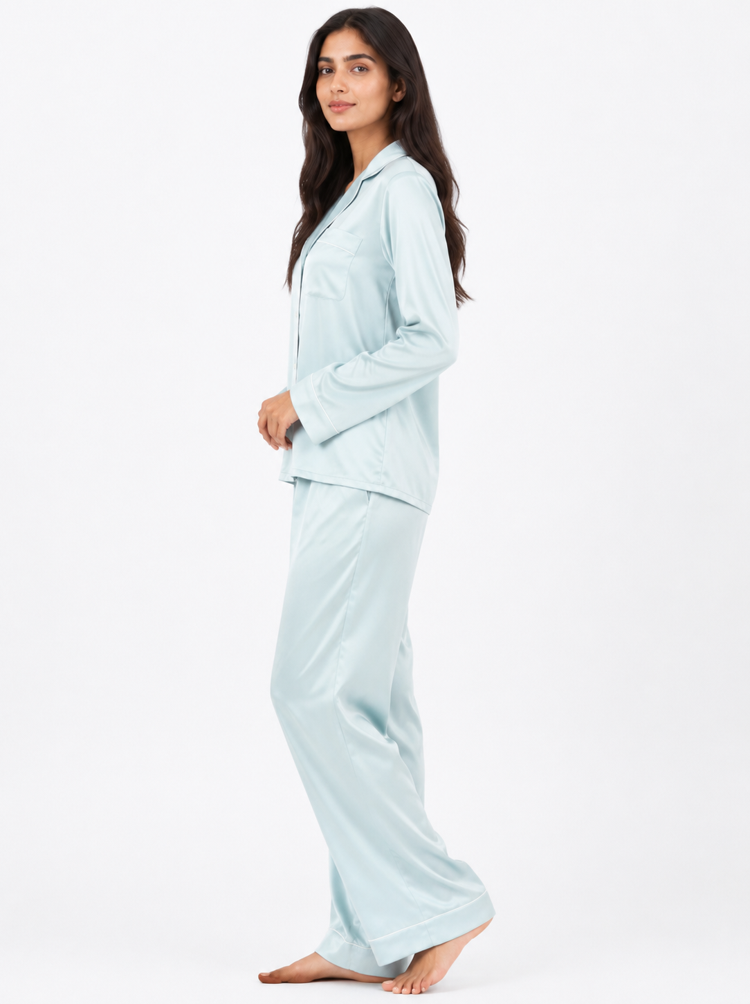 Opaline Satin Classic Pajama Set