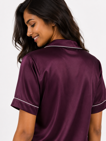 Mûre Satin Pajama Set
