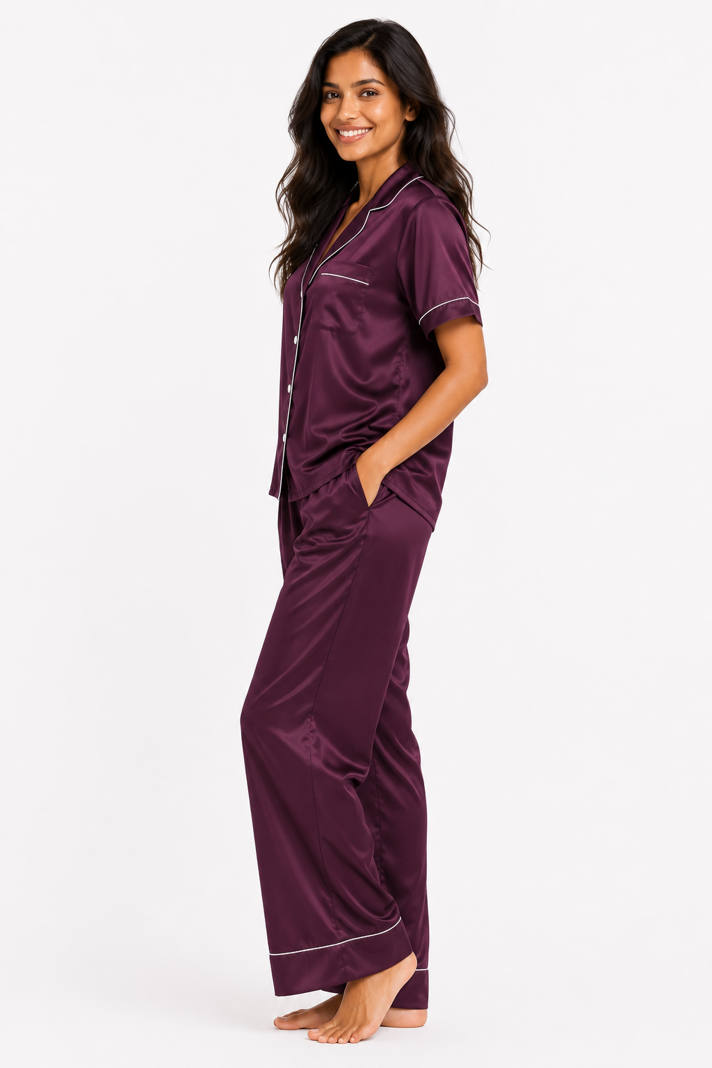 Mûre Satin Pajama Set
