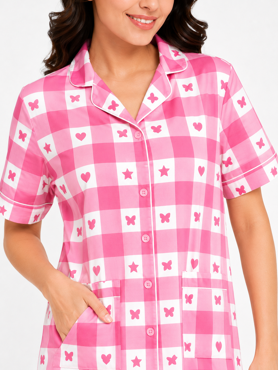 Pink Picnic Cotton Pajama Set