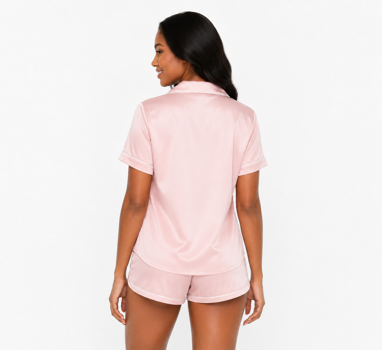 Petal Satin Shorts Set