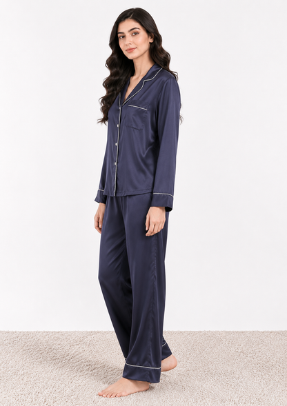 Nocturne Satin Classic Pajama Set
