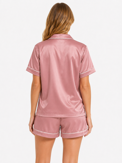 Cameo Satin Shorts Set