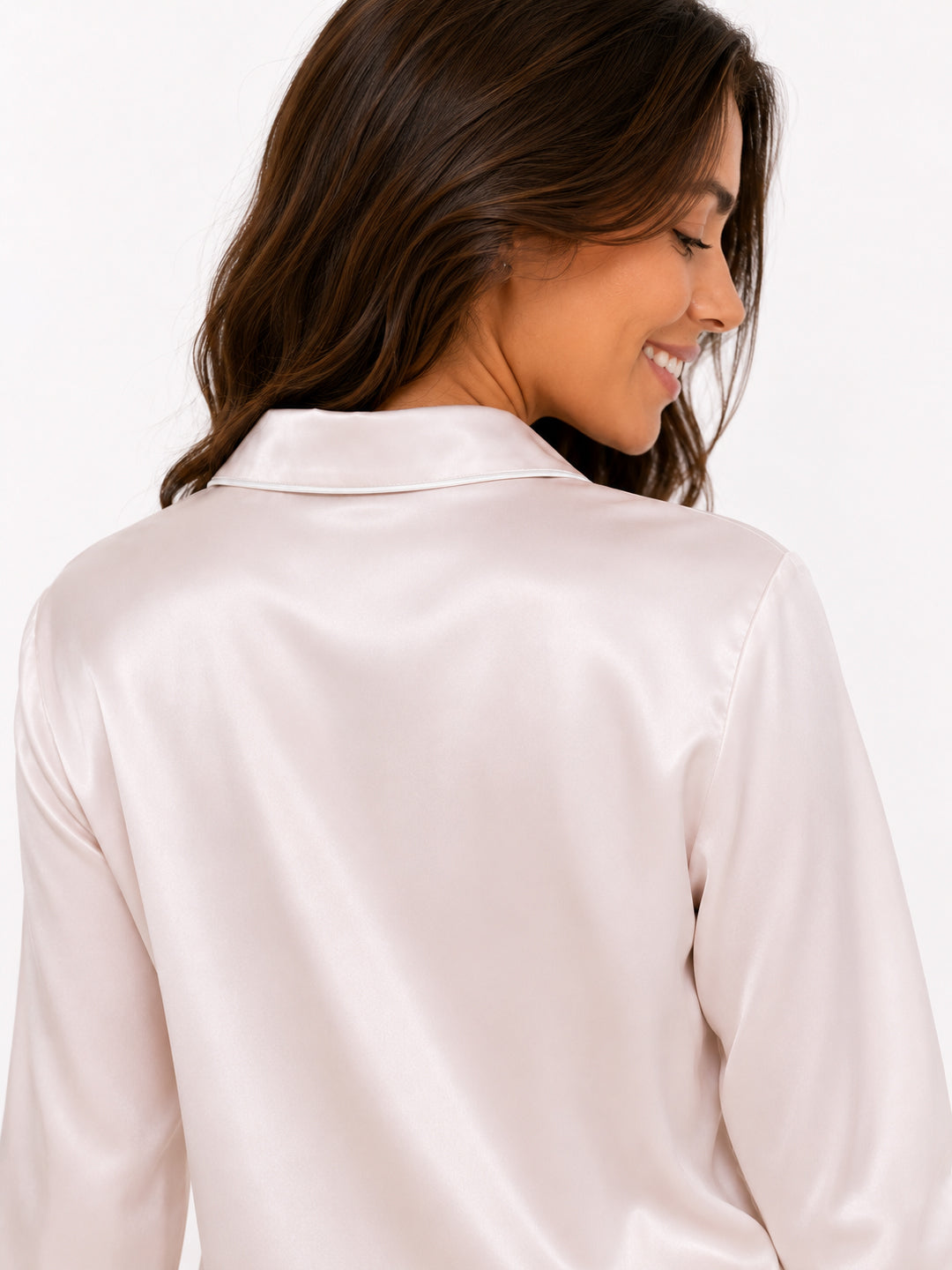 Argent Satin Classic Pajama Set