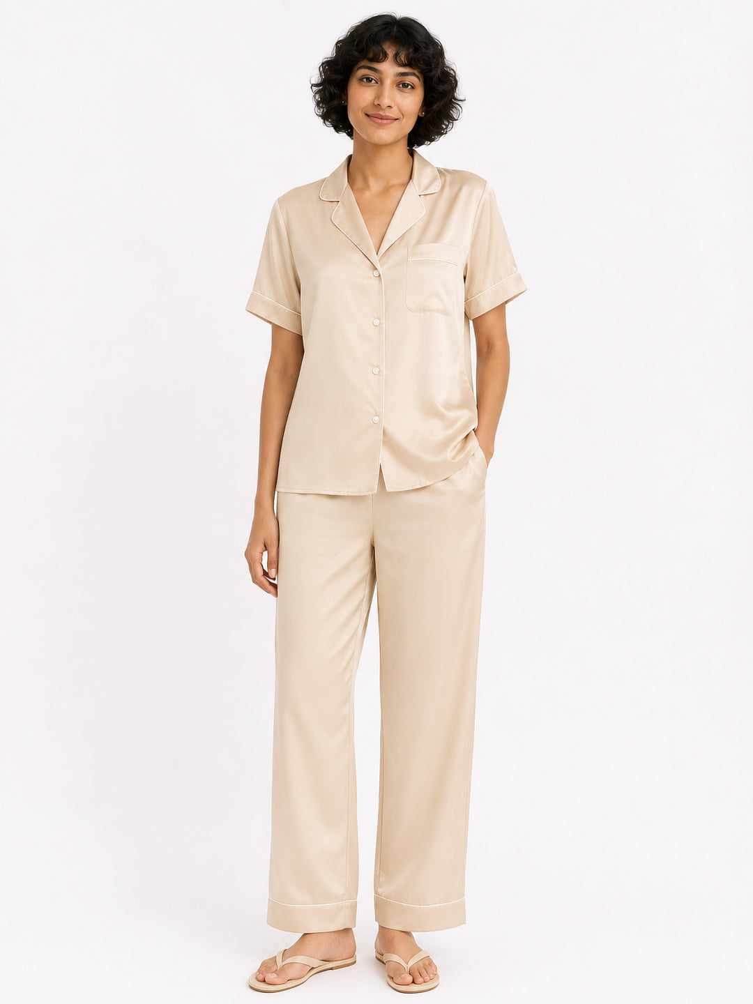 Aurore Satin Pajama Set
