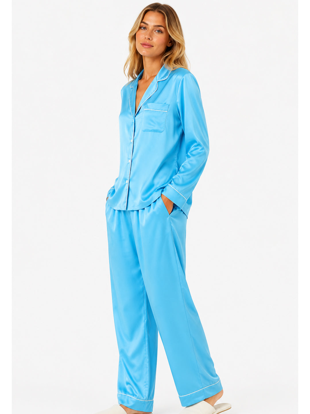 Ciel Satin Classic Pajama Set