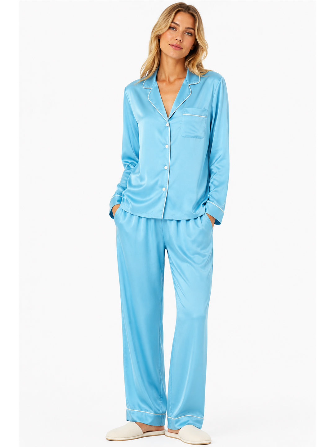 Ciel Satin Classic Pajama Set