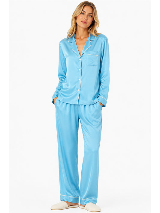 Ciel Satin Classic Pajama Set