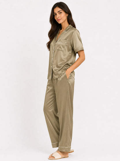 Cypress Satin Pajama Set