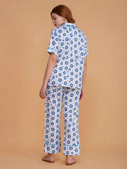 Blue Nazar Cotton Pajama Set