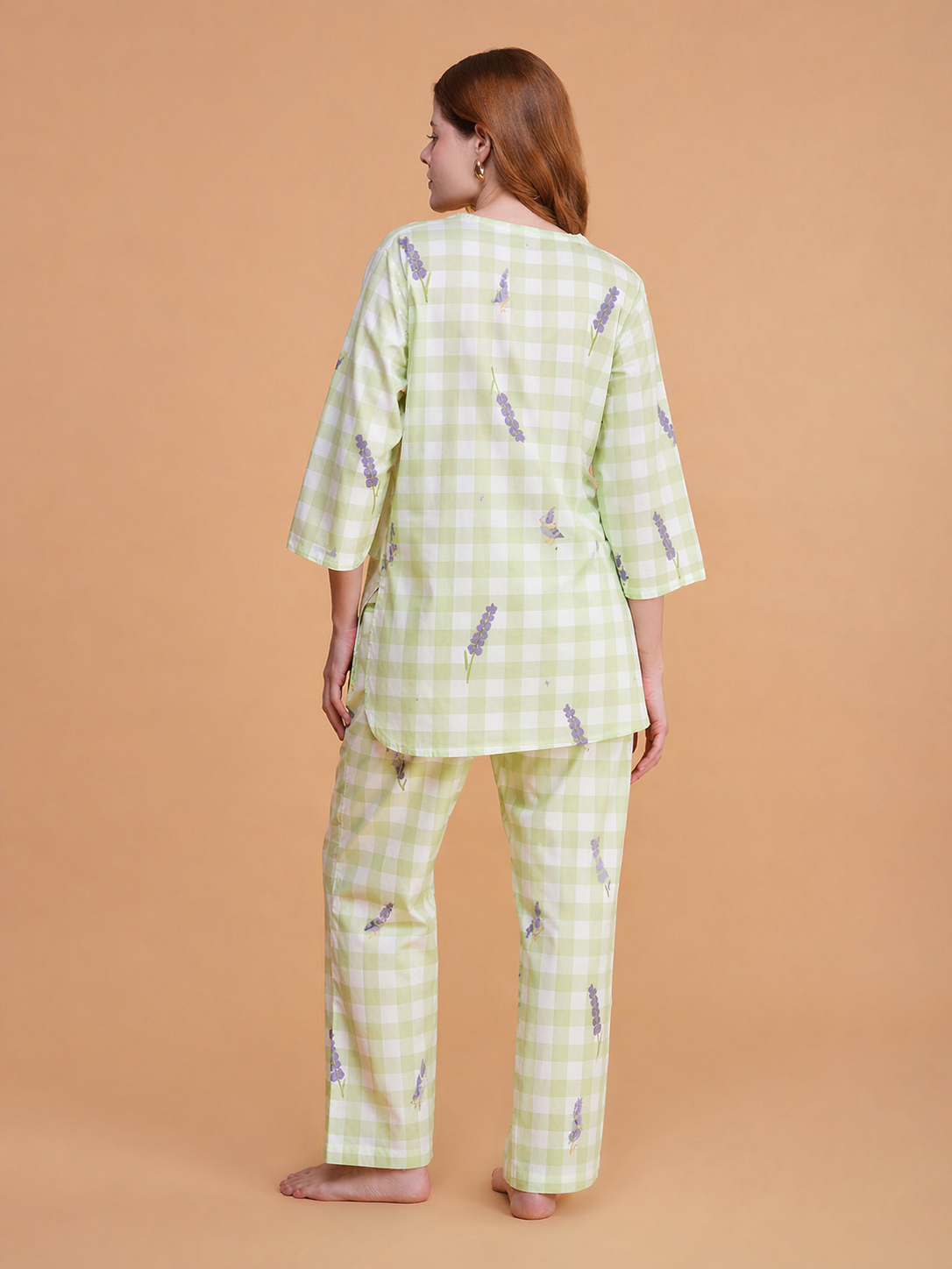 Lavender Meadow Checks co-ord set
