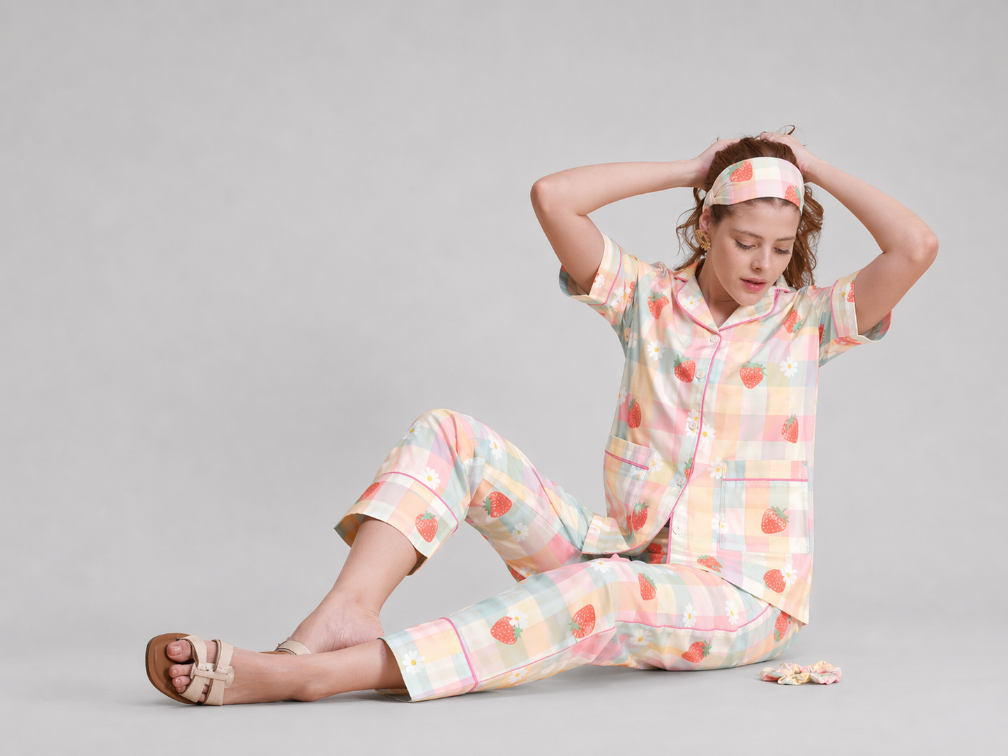 Strawberry Dream Cotton Pajama Set