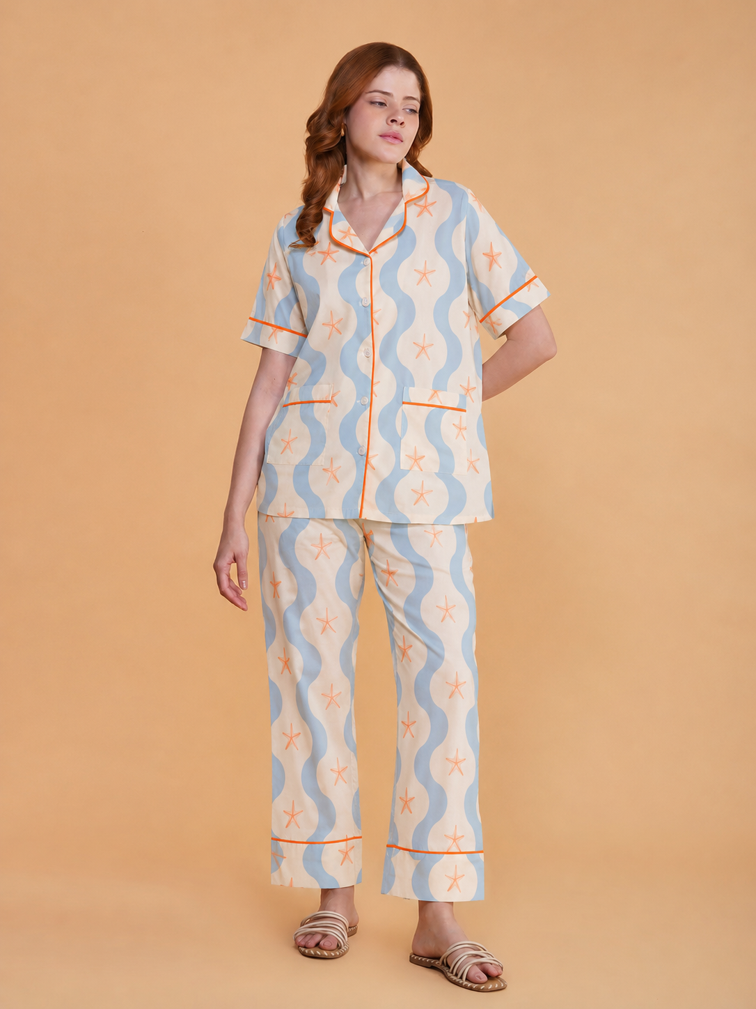 Seabreeze Stripe Cotton Pajama Set